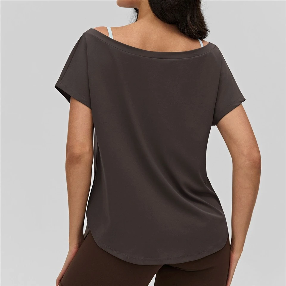 Yoga Top With Asymmetrical Neckline factory